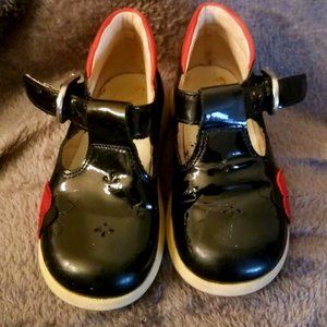 Petit Shoes | Made in Spain | Toddler | T Bar | Black | Patent Leather | Size 24